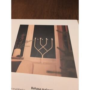 New IKEA FROJDA LED 4 Arm Candelabra Metal White Lamp Light 18 1/8 "